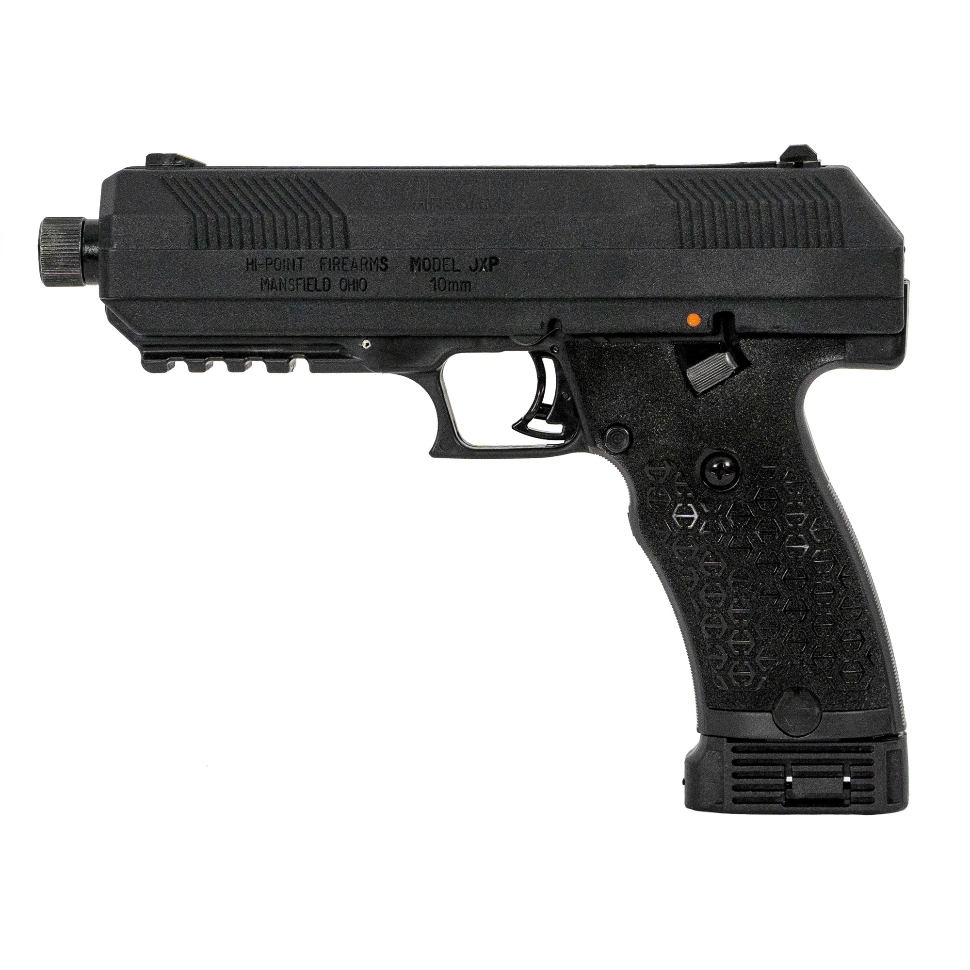 Hi-Point Firearms JXP10, Semi-automatic, Striker Fired, Polymer Frame Pistol, Full Size, 10MM, 5.2 Threaded Barrel, 3 Dot Sights, Black, 10 Rounds, 1 Magazine JXP10