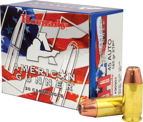 HORNADY AMERICAN GUNNER 45 ACP 185GR XTP 20RD 10BX/CS