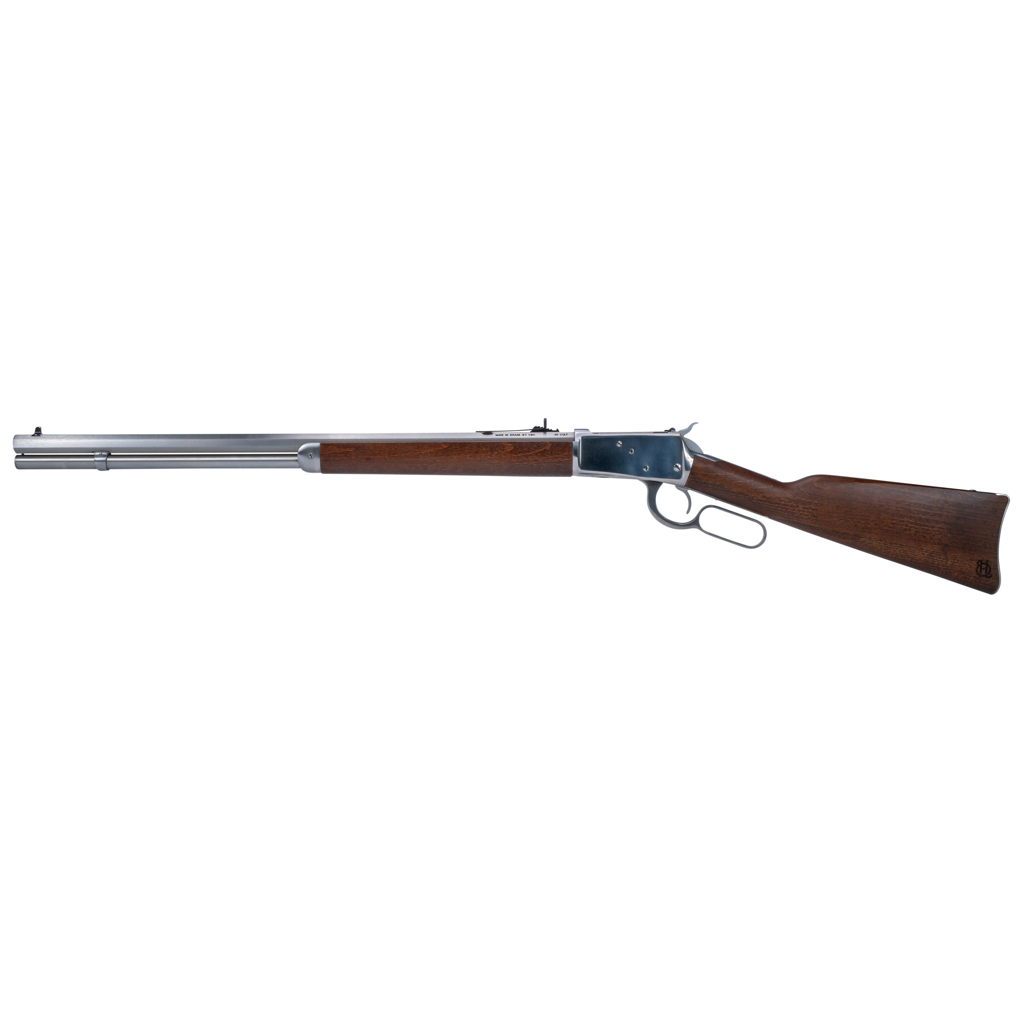 Heritage R92, Lever Action Rifle, 45 Long Colt, 24 Barrel, Matte Stainless Finish, Silver, Octagon Barrel, Hardwood Furniture, 12 Rounds H9204524F9
