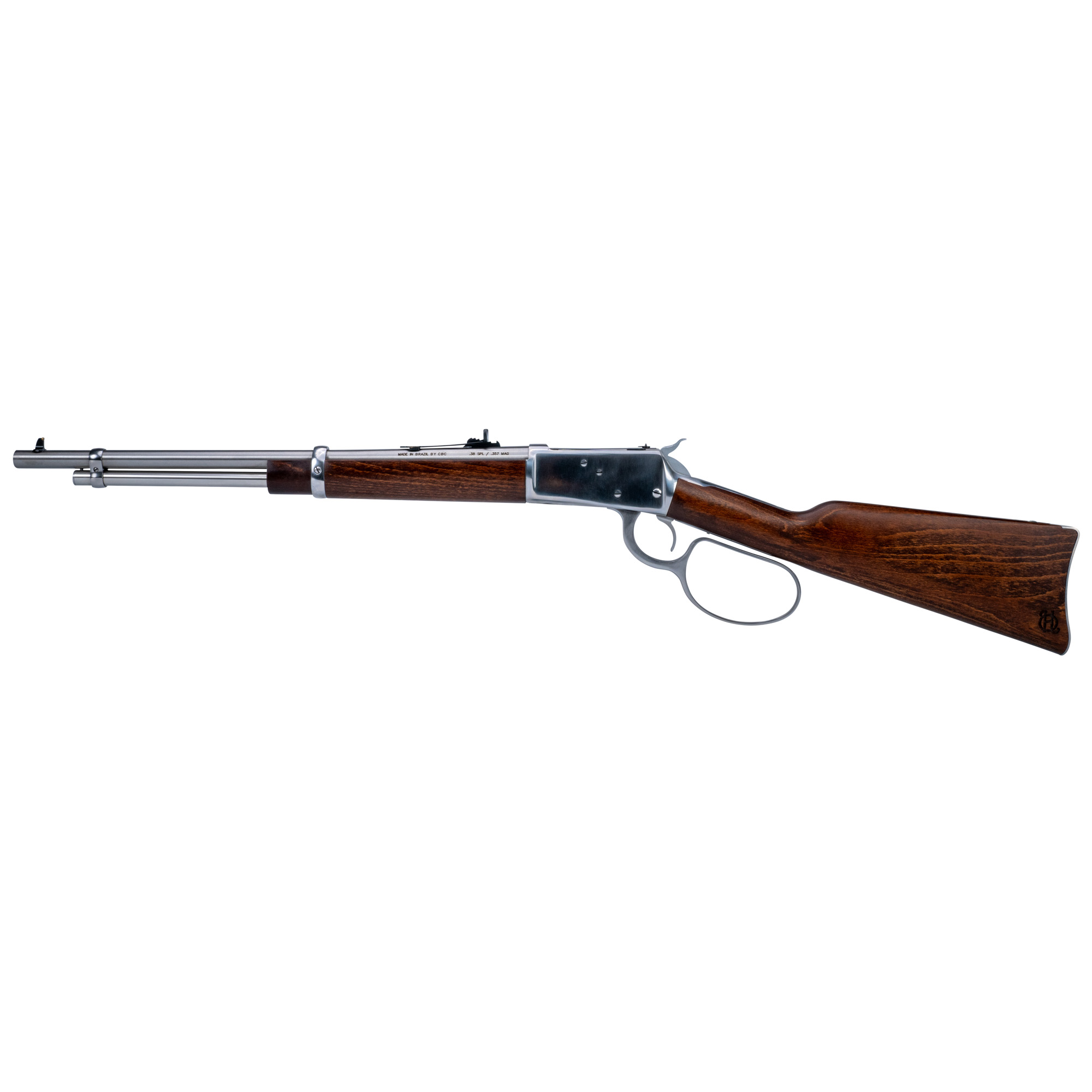 Heritage R92, Lever Action Rifle, 357 Magnum, 18 Barrel, Matte Stainless Steel Finish, Silver, Hardwood Furniture, 8 Rounds H92357189