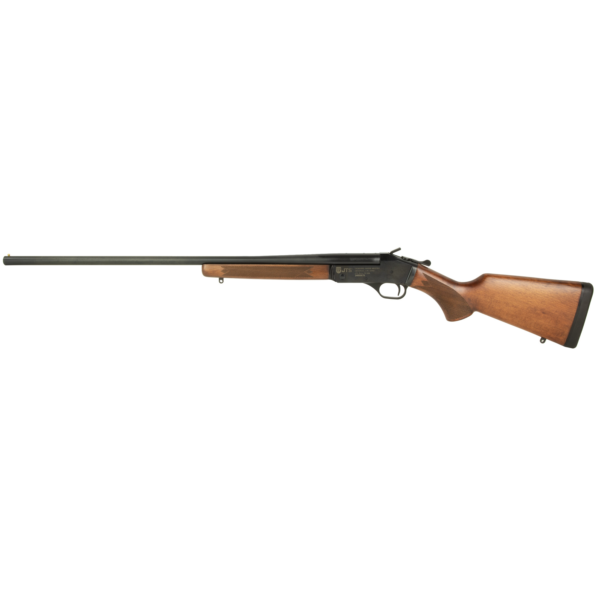 JTS Group Single Shot, 410 Bore, 28 Barrel, 2.75 Chamber, Wood Stock, Satin Finish, Black, Bead Sight, 1 Round 410SSAW028