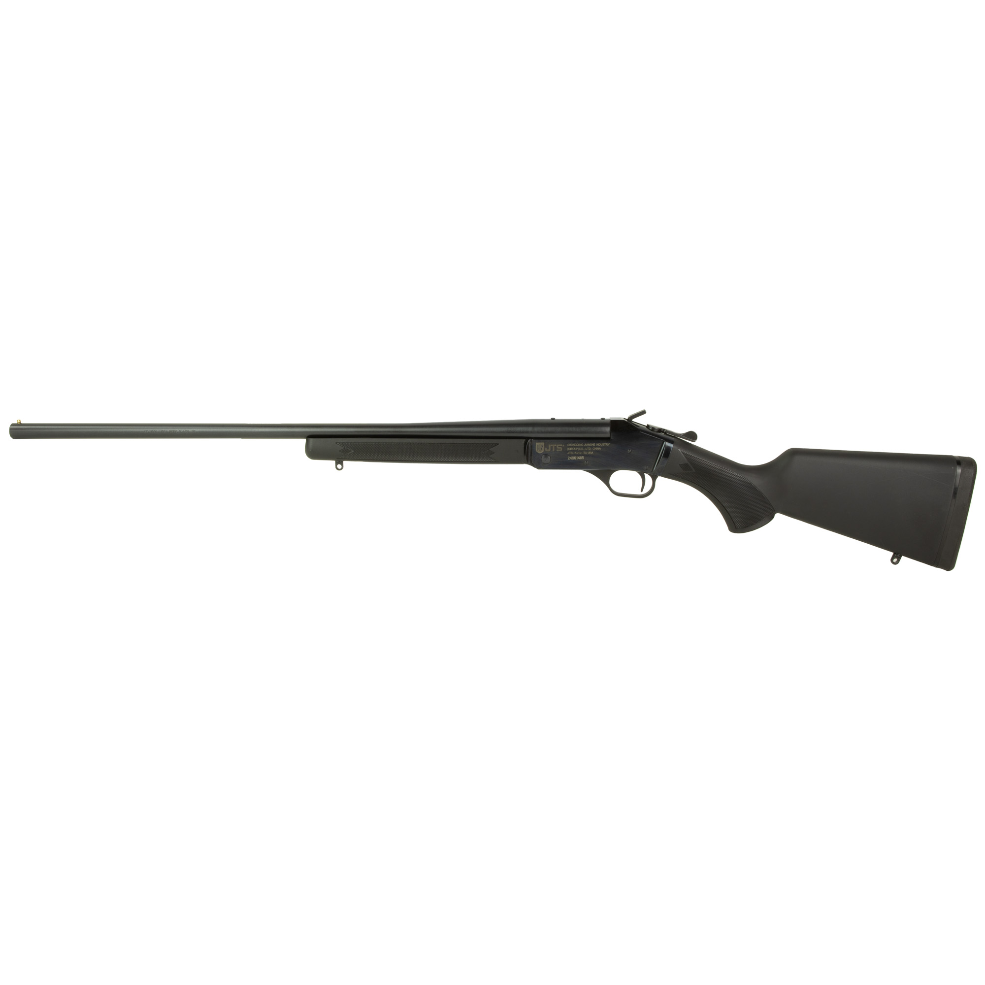 JTS Group Single Shot, 410 Bore, 26 Barrel, 2.75 Chamber, Synthetic Stock, Satin Finish, Black, Bead Sight, 1 Round 410SSAS026