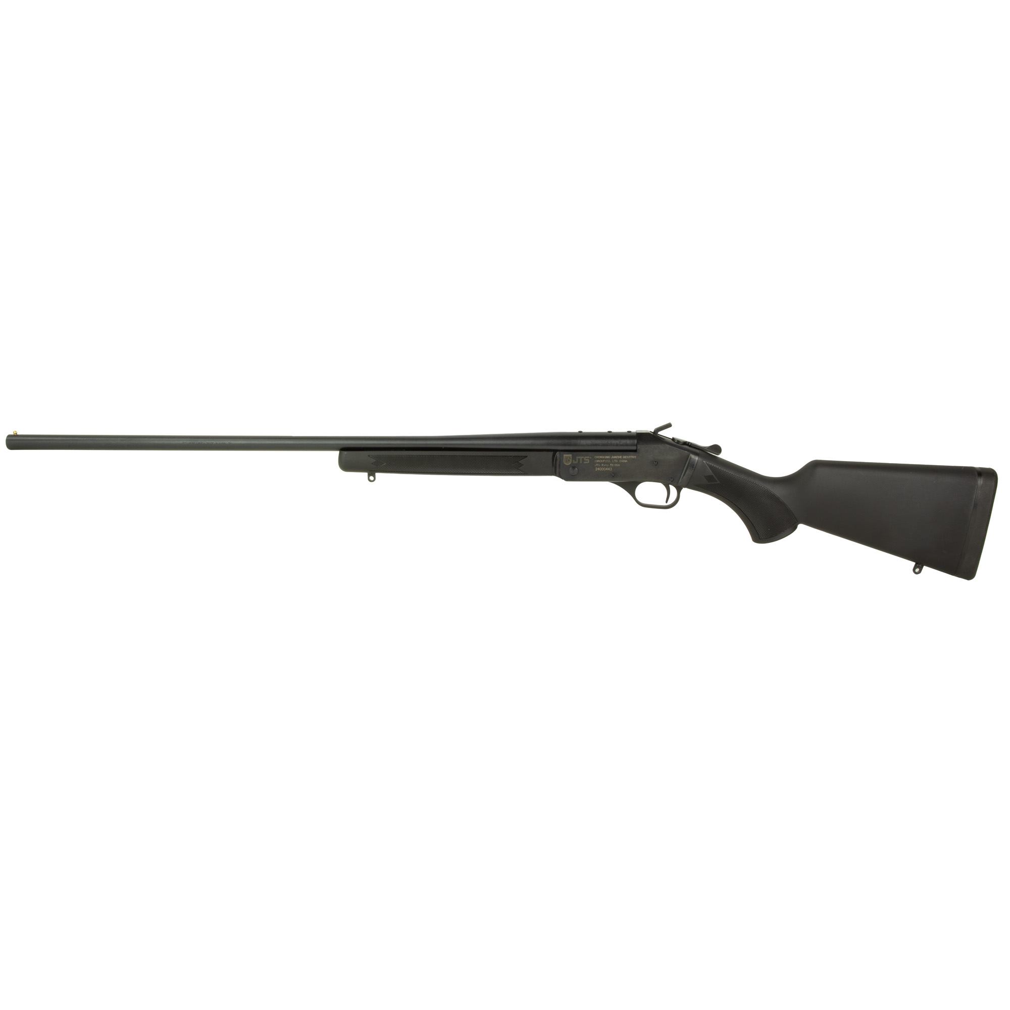 JTS Group Single Shot, 410 Bore, 28 Barrel, 2.75 Chamber, Synthetic Stock, Satin Finish, Black, Bead Sight, 1 Round 410SSAS028