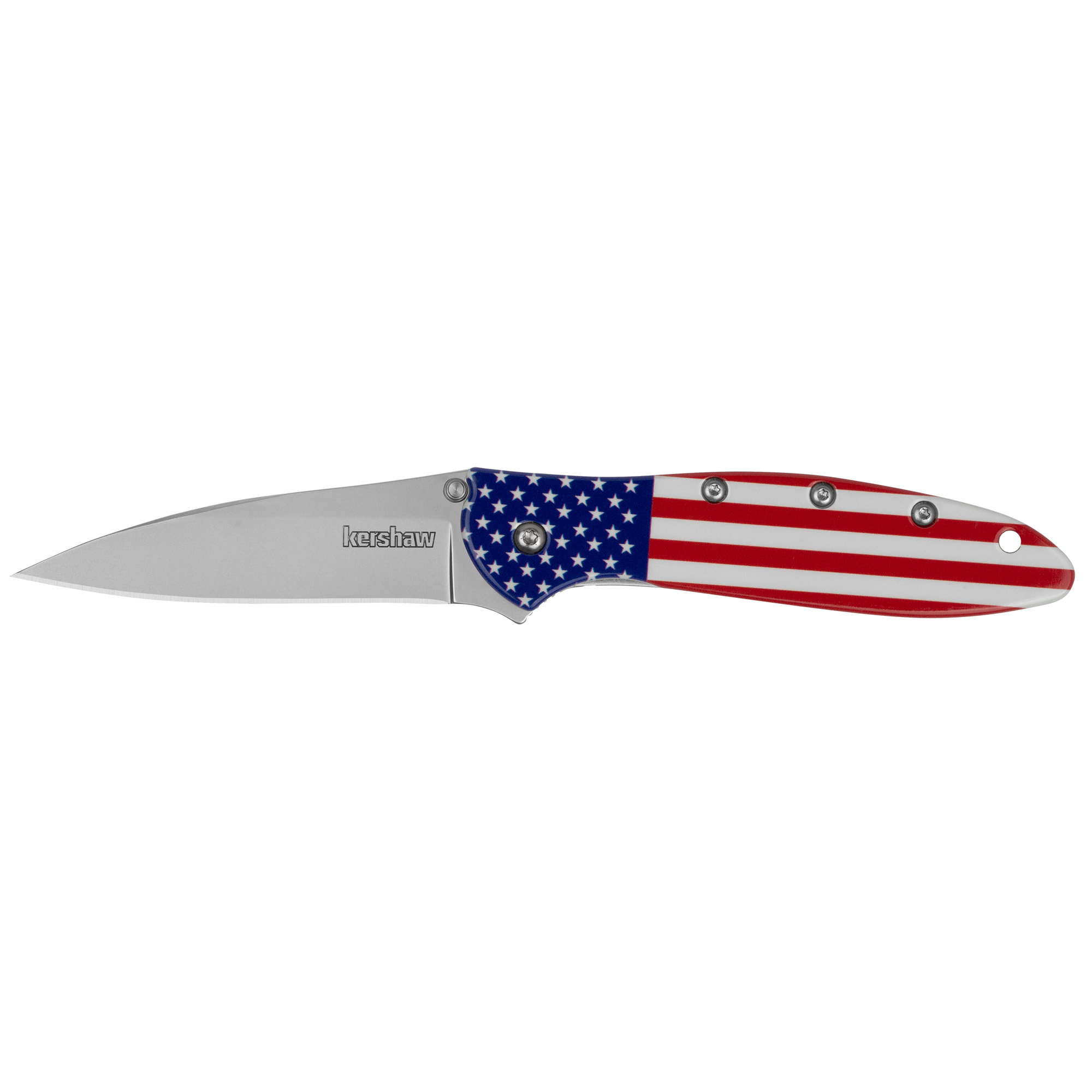 Kershaw Leek, American Flag Handle, 1660USA