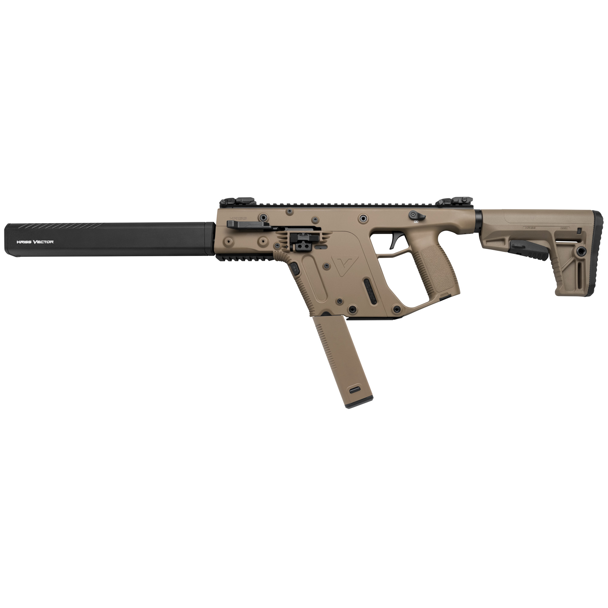 KRISS USA, Inc VECTOR CRB, Semi-automatic Rifle, 45 ACP, 16 Barrel, Matte Finish, Flat Dark Earth, Back-Up Front & Rear Sight, 30 Rounds, 1 Magazine KV45-CFD20