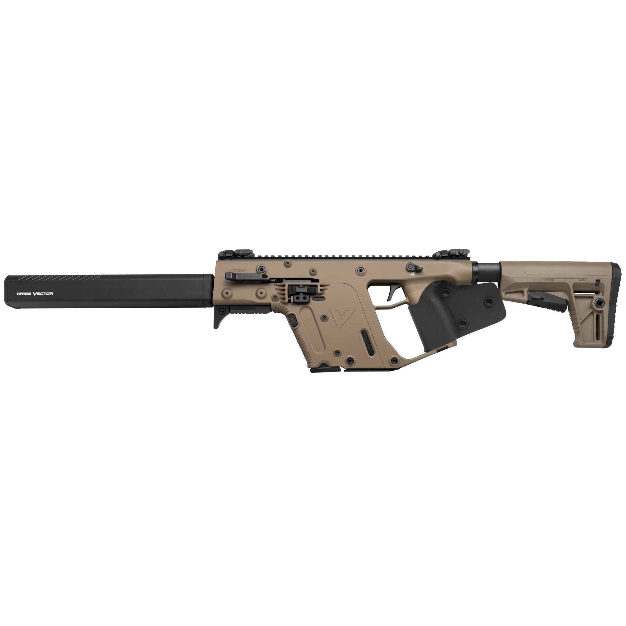 KRISS USA, Inc VECTOR CRB, Semi-automatic, Carbine, 9MM, 16, Flat Dark Earth, Fixed, Back-Up Front & Rear Sight, M4 Stock, 1 Mag, Threaded, 10Rd, Front/Rear Flip Sights, California Compliant KV90-CFD22