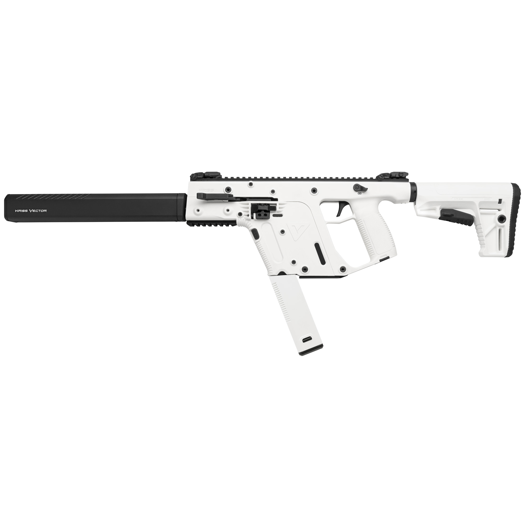KRISS USA, Inc VECTOR CRB Gen 2, Semi-automatic Rifle, 9MM, 16 Threaded Barrel, 1:10 Twist, Cerakote Finish, Alpine White, 6 Position Adjustable Stock, Flip Up Sights, 40 Rounds, 1 Magazine KV90-CAP20
