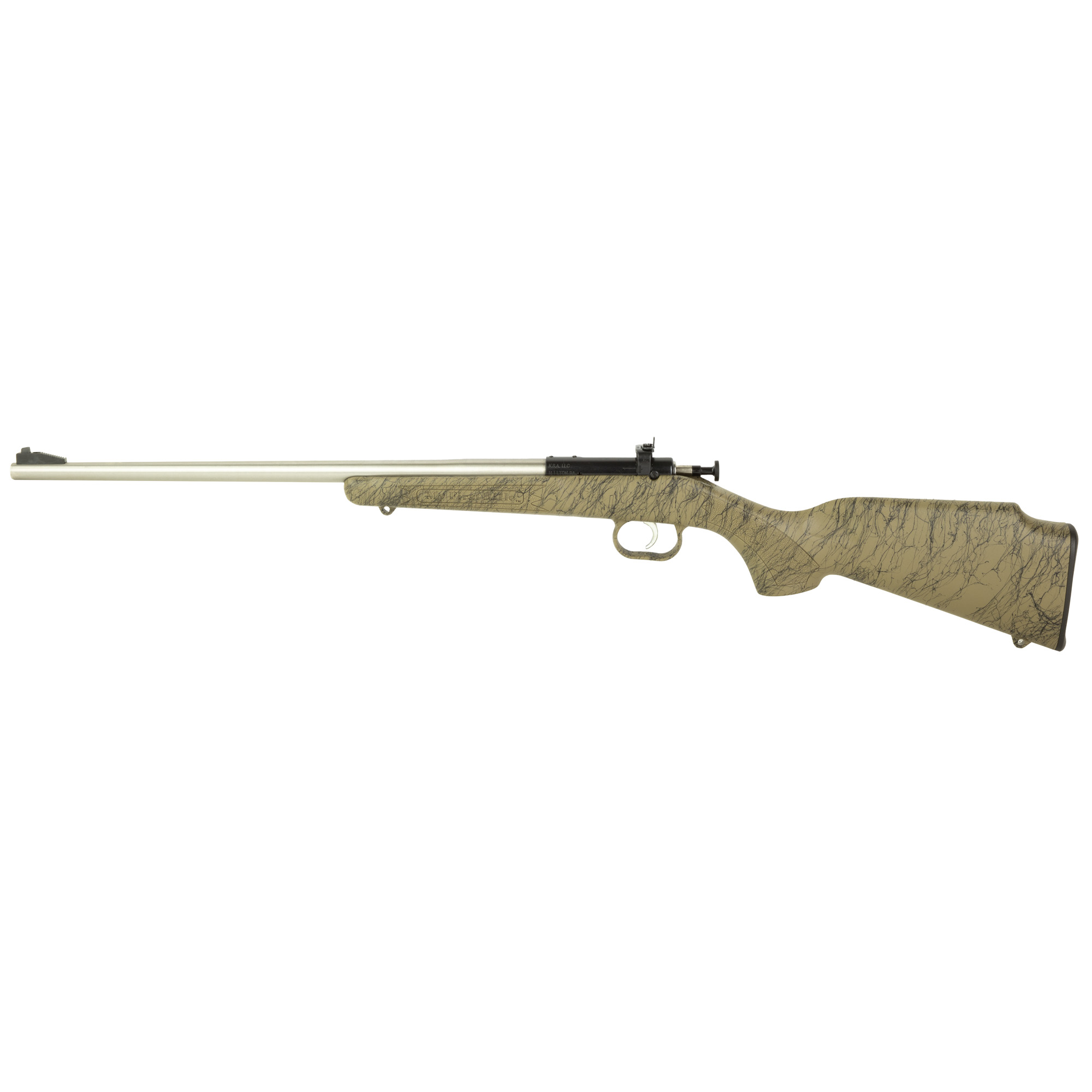 Keystone Sporting Arms Crickett, Bolt Action Rifle, Compact, 22 LR, 16.1 Barrel, Stainless Steel, Tan Stock, Single Shot KSA2443