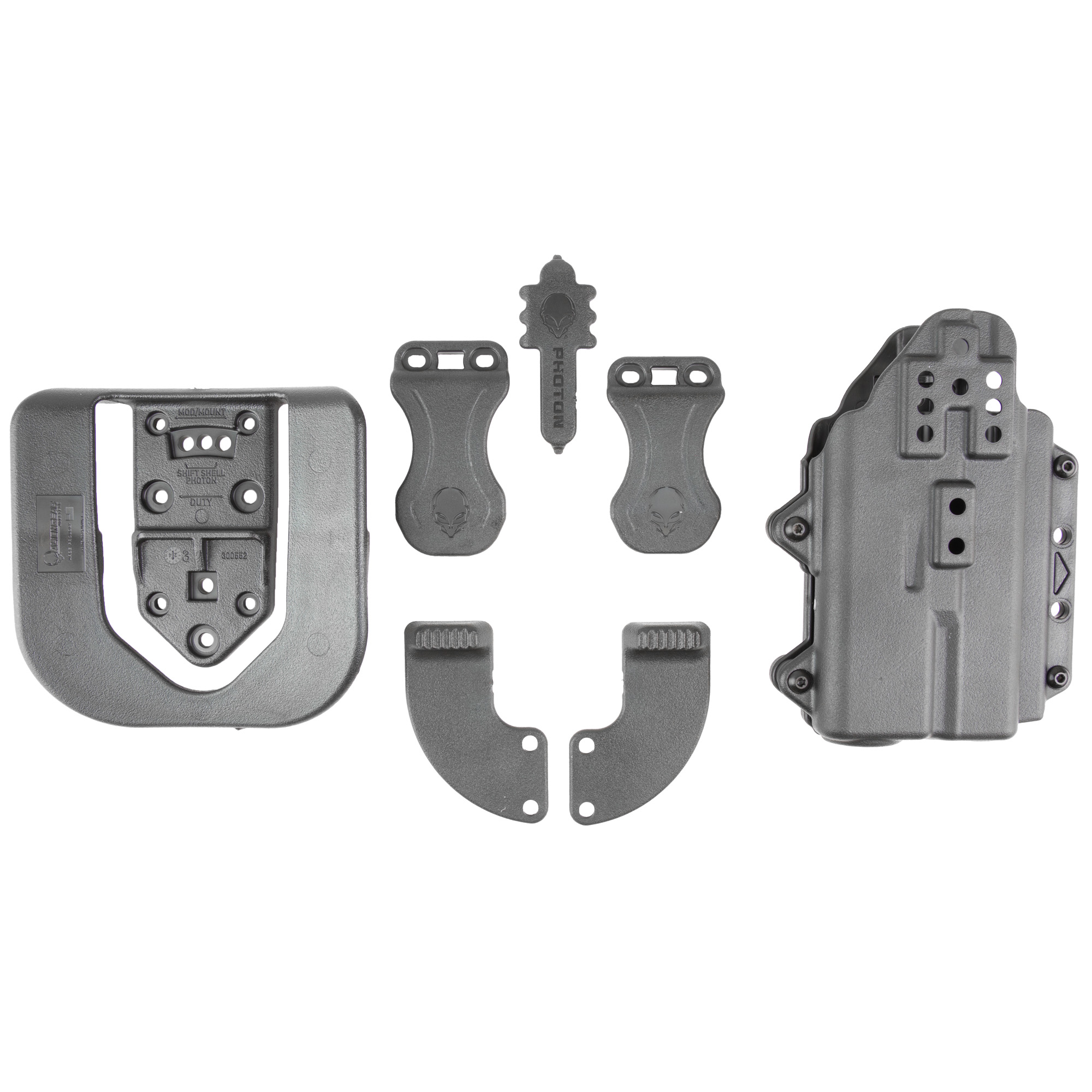 Alien Gear Holsters Photon Holster, Fits GLOCK 19/44/45/23 with Compact Light, Polymer Construction, Ambidextrous, Black PHO-0057-L1-D