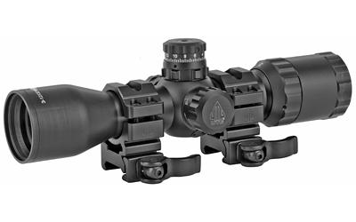 Leapers, Inc. - UTG BugBuster, Rifle Scope, 3-12X32, Mil Dot Reticle, Black, 1 Main Tube, Medium Profile QD Lever Lock Rings SCP-M312AOWQ
