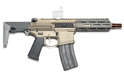 Q Honey Badger, Semi-automatic, SBR, 300 Blackout, 7 Threaded Barrel, Flat Dark Earth Finish, Collapsible Stock, 30Rd, Optic Not Included, Product Finishes, Shade Variations and Other Imperfections Are Normal Due to the Manufacturing Process HB-300BL