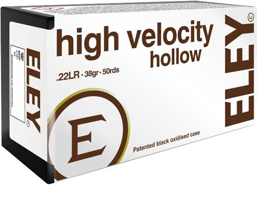 ELEY HIGH VELOCITY 22LR 38GR HP 50RD 100BX/CS