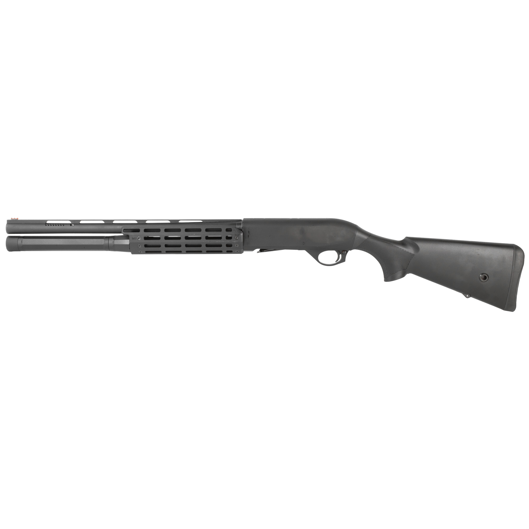 Agency Arms MAC 2 Tradesman Shotgun, Semi-automatic Shotgun, 12 Gauge, 3 Chamber, 18.5 Barrel, Anodized Finish, Black, Polymer Stock, Agency Arms M-LOK Handguard, Vent Rib Fiber Optic Front Sight, Includes 3 Chokes - F, M, IC, 3 Rounds 21000182