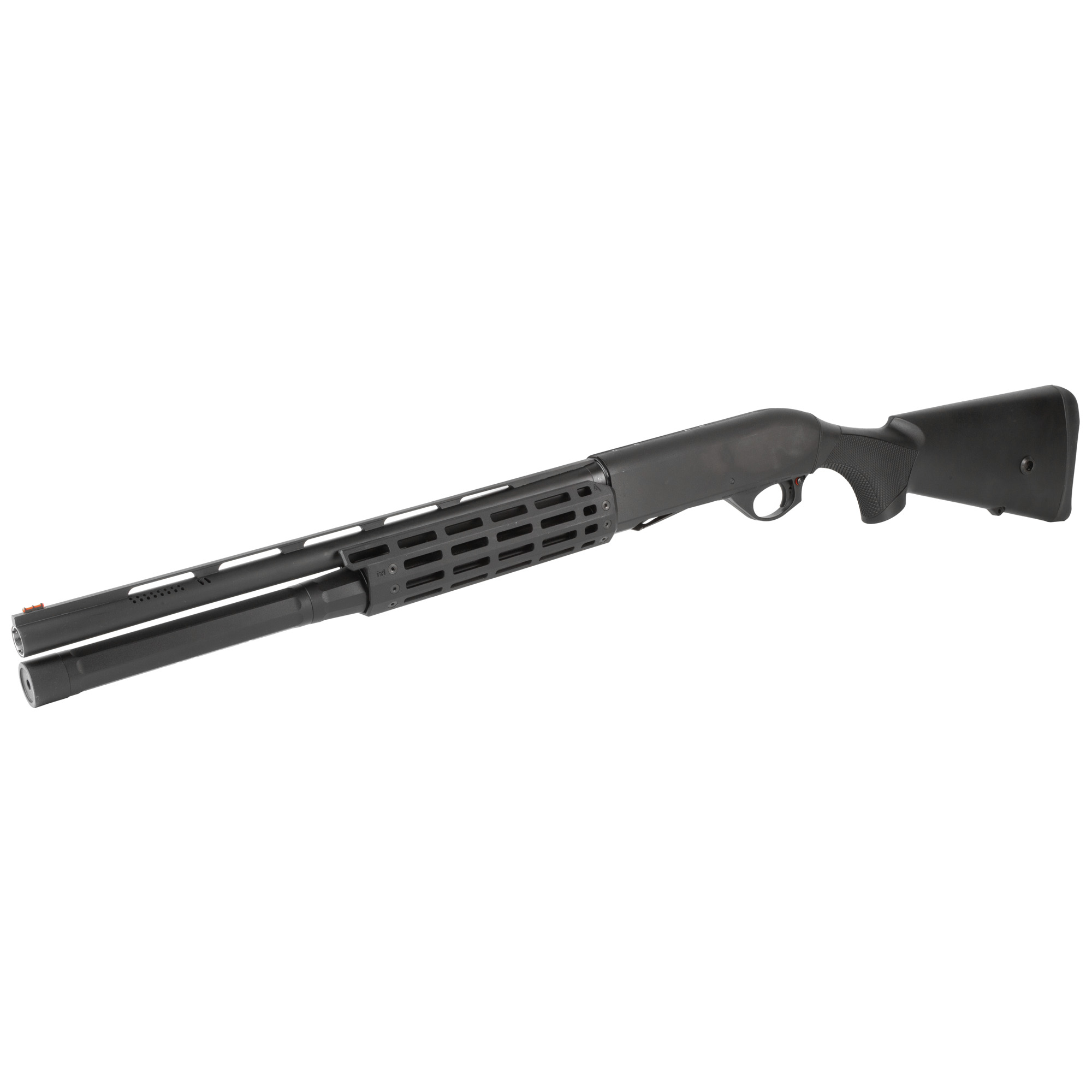 Agency Arms MAC 2 Tradesman Shotgun, Semi-automatic Shotgun, 12 Gauge, 3 Chamber, 18.5 Barrel, Anodized Finish, Black, Polymer Stock, Agency Arms M-LOK Handguard, Vent Rib Fiber Optic Front Sight, Includes 3 Chokes - F, M, IC, 3 Rounds 21000182