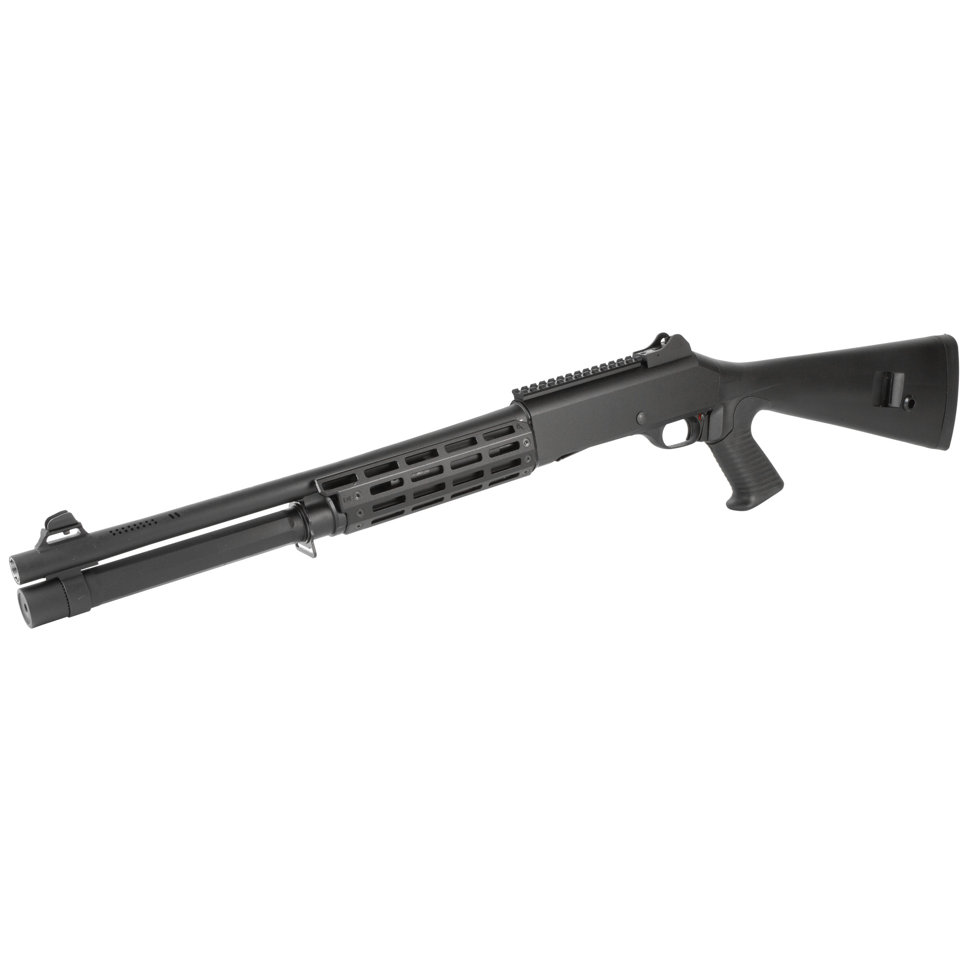 Agency Arms Tradesman 1014 Shotgun, Semi-automatic Shotgun, 12 Gauge, 3 Chamber, 18.5 Barrel, Anodized Finish, Black, Pistol Grip Polymer Stock, Agency Arms M-LOK Handguard, Ghost Ring Sight, Includes 3 Chokes - F, M, IC, 5 Rounds 21000183