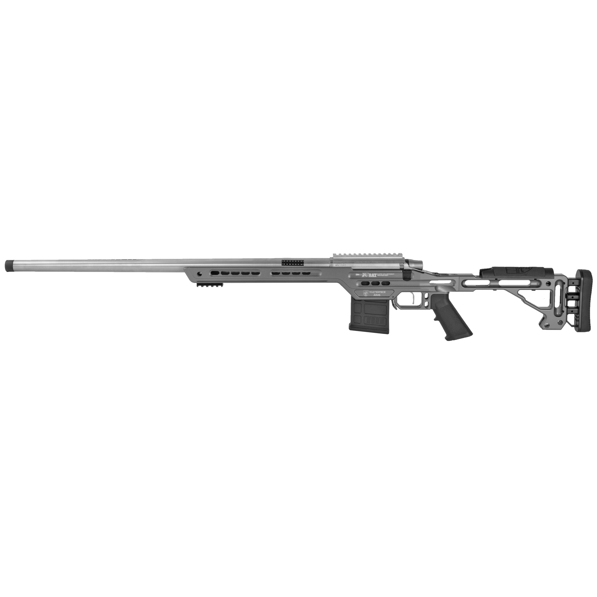 MasterPiece Arms PMR, Bolt Action Rifle, 6MM Creedmoor, 26 Polished Threaded Barrel (X-Caliber Hand Lapped), Tungsten Cerakoted MPA BA Hybrid Chassis, TriggerTech Special Trigger, Magpul AICS 10Rd Magazine 6CMPMR-RH-TNG-PBA