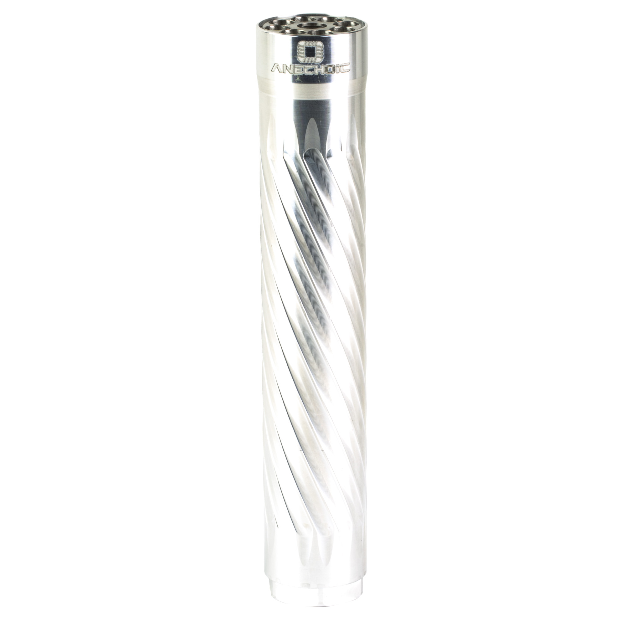 ANECHOIC 22, Suppressor, 22LR/22 WMR, Titanium and Aluminum Construction, Raw Titanium Finish, Silver, Includes Titan 1/2X28 Direct Thread Mount X-22-RA