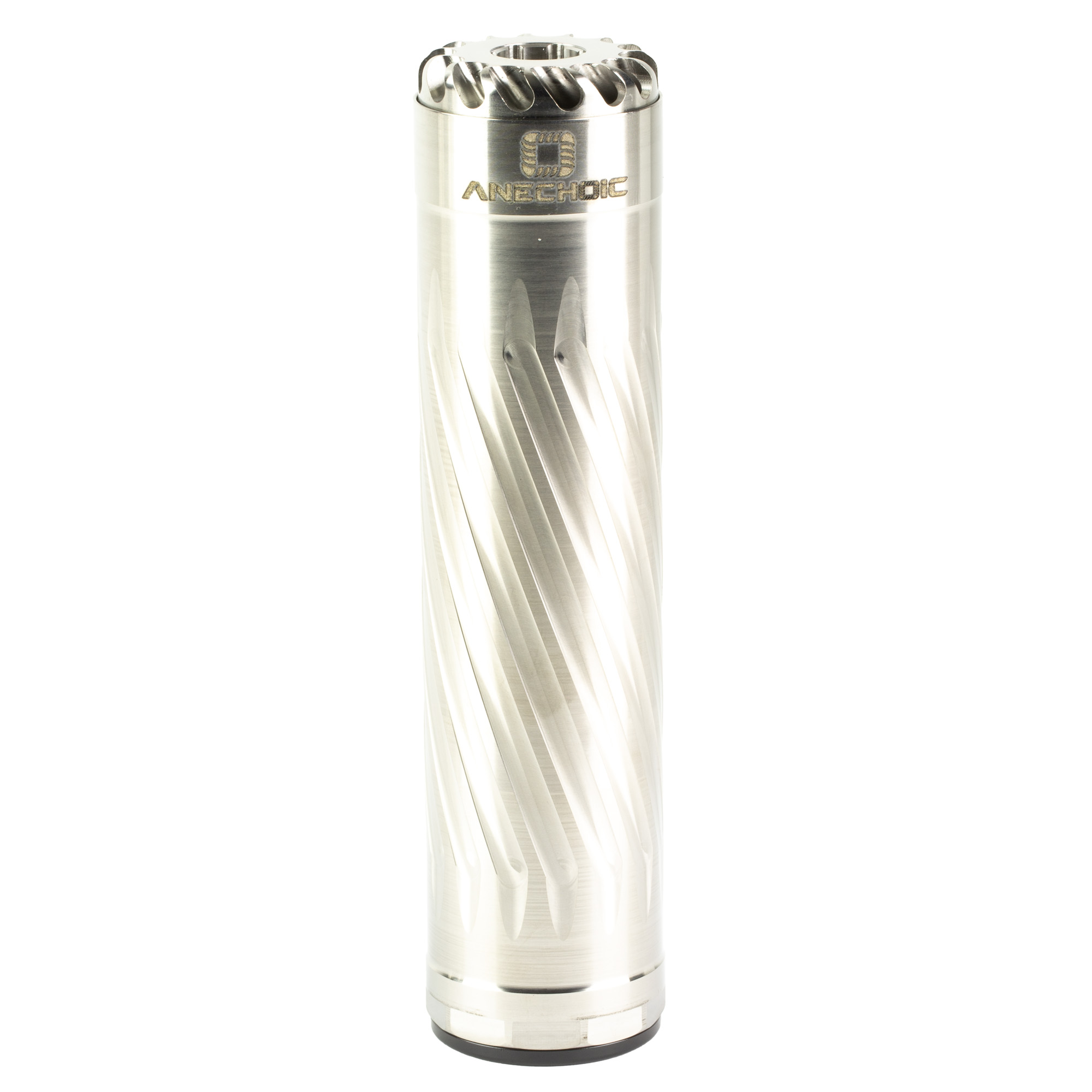 ANECHOIC 45, Suppressor, 458 Winchester Magnum/45 Cal, Titanium Construction, Raw Titanium Finish, Silver, Includes 5/8X24 Direct Thread Mount X-45-RT