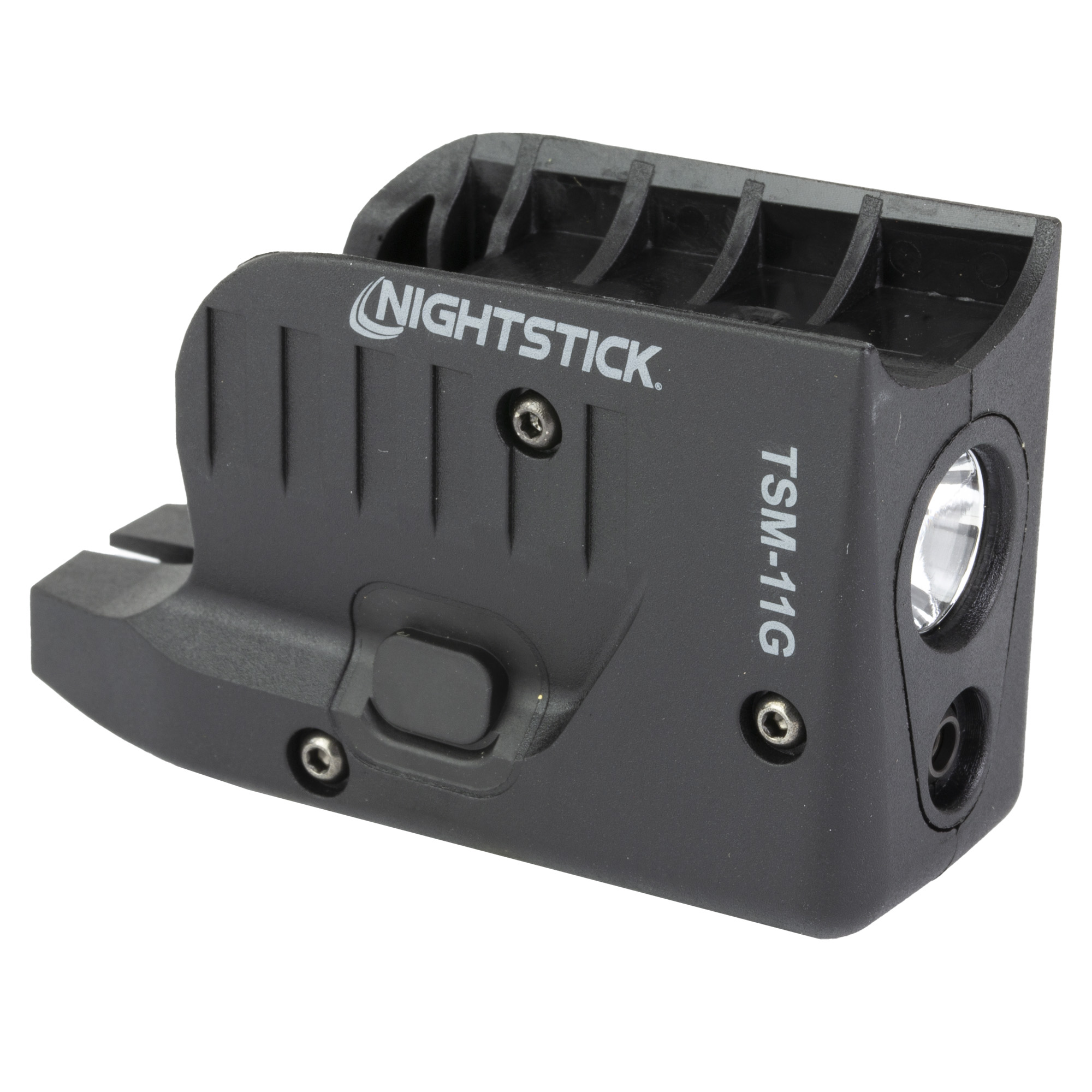 Nightstick TSM-11G, Subcompact Tactical Weapon-Mounted Light w/ Green Laser, Fits Glock 43/43X/48 150 Lumens, 2,700 Candela, Black, .75 Hours of Runtime, IP-X4 Water-Resistant, Rechargeable Battery TSM-11G