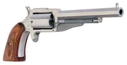 North American Arms 19603C 1860 The Earl 22 LR or 22 MWR Caliber with 3 Barrel, 5rd Capacity Cylinder, Overall Stainless Steel Finish & Rosewood Boot Grip Includes Cylinder