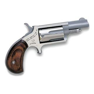 North American Arms 22M Mini-Revolver  22 WMR 5 Shot 1.63 Barrel, Overall Stainless Steel Finish, Rosewood Grip