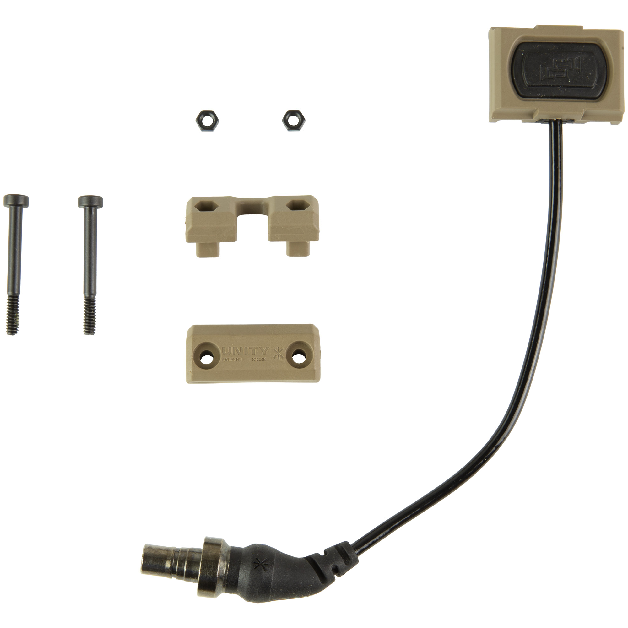 Unity Tactical ModButton Lite, 4.5, Remote Switch For SureFire Scout Light Weapon Lights, Fits Picatinny, Flat Dark Earth MBL-FDE-SF-4.5