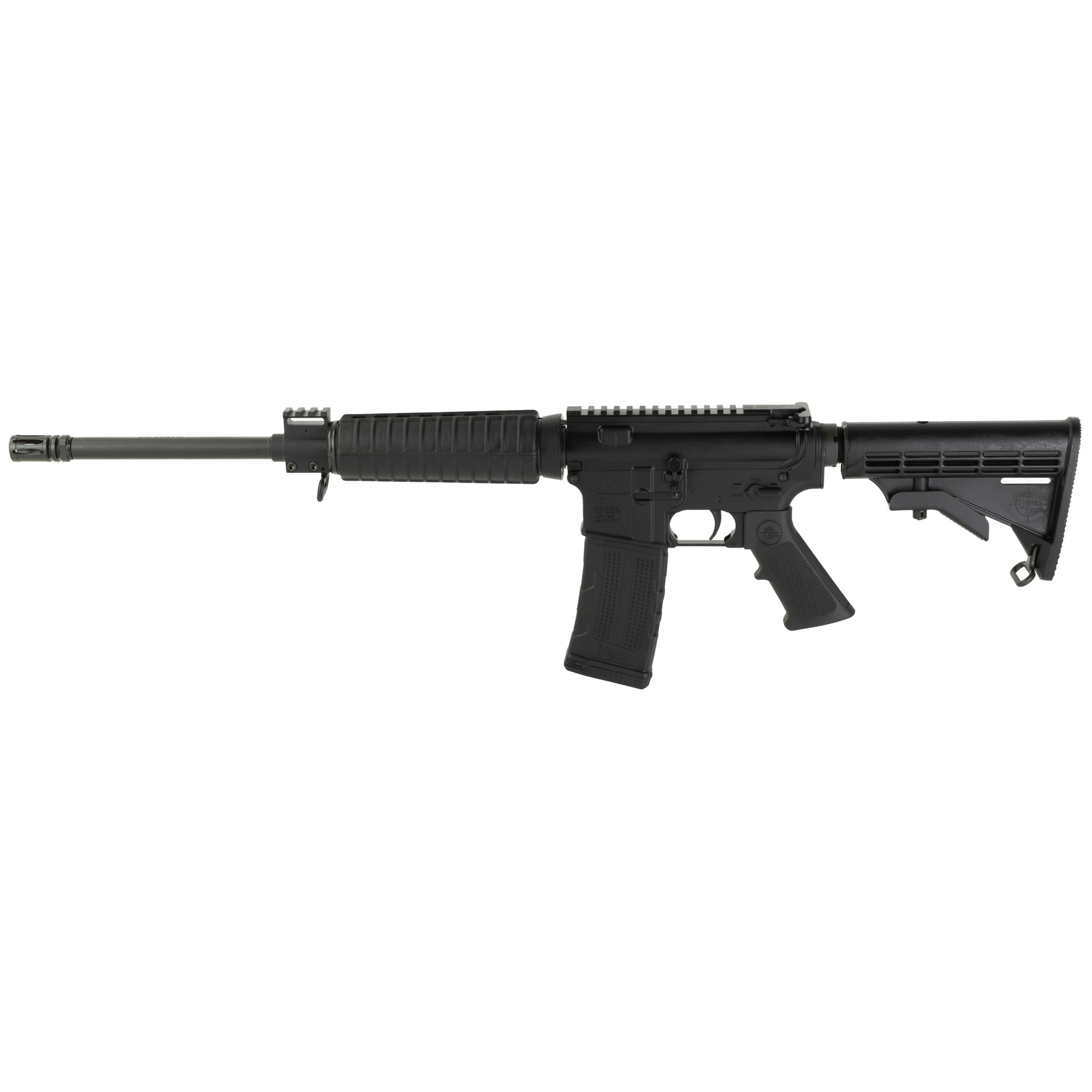 Rock River Arms CAR A4, Semi-automatic, AR, 223 Remington/556NATO, 16 Barrel, A2 Flash Hider, Adjustable Gas Block, Black, A2 Grip, 6 Position Collapsible, Carbine Length Handguard, 30 Rounds, Two Stage Trigger, 1 Magazine, Includes Case AR1850