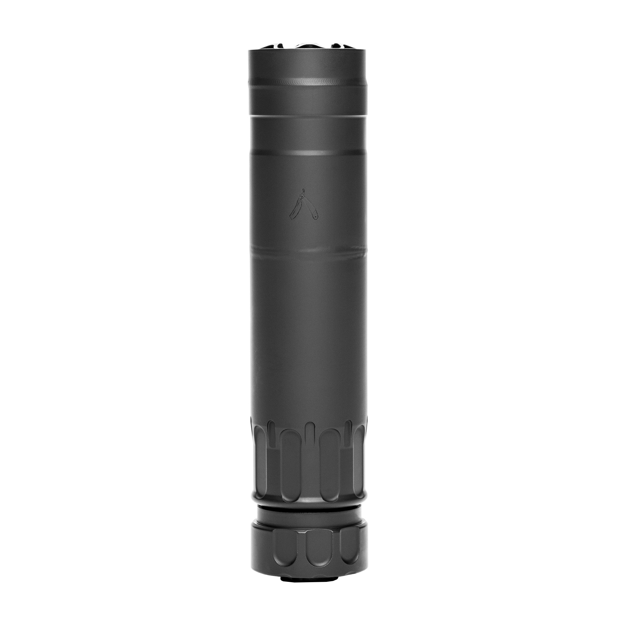 Rugged Suppressors Razor 556, Rifle Suppressor, 223 Remington/556NATO, Cerakote Finish, Black, Includes M2 Muzzle Brake (1/2x28) RZR556