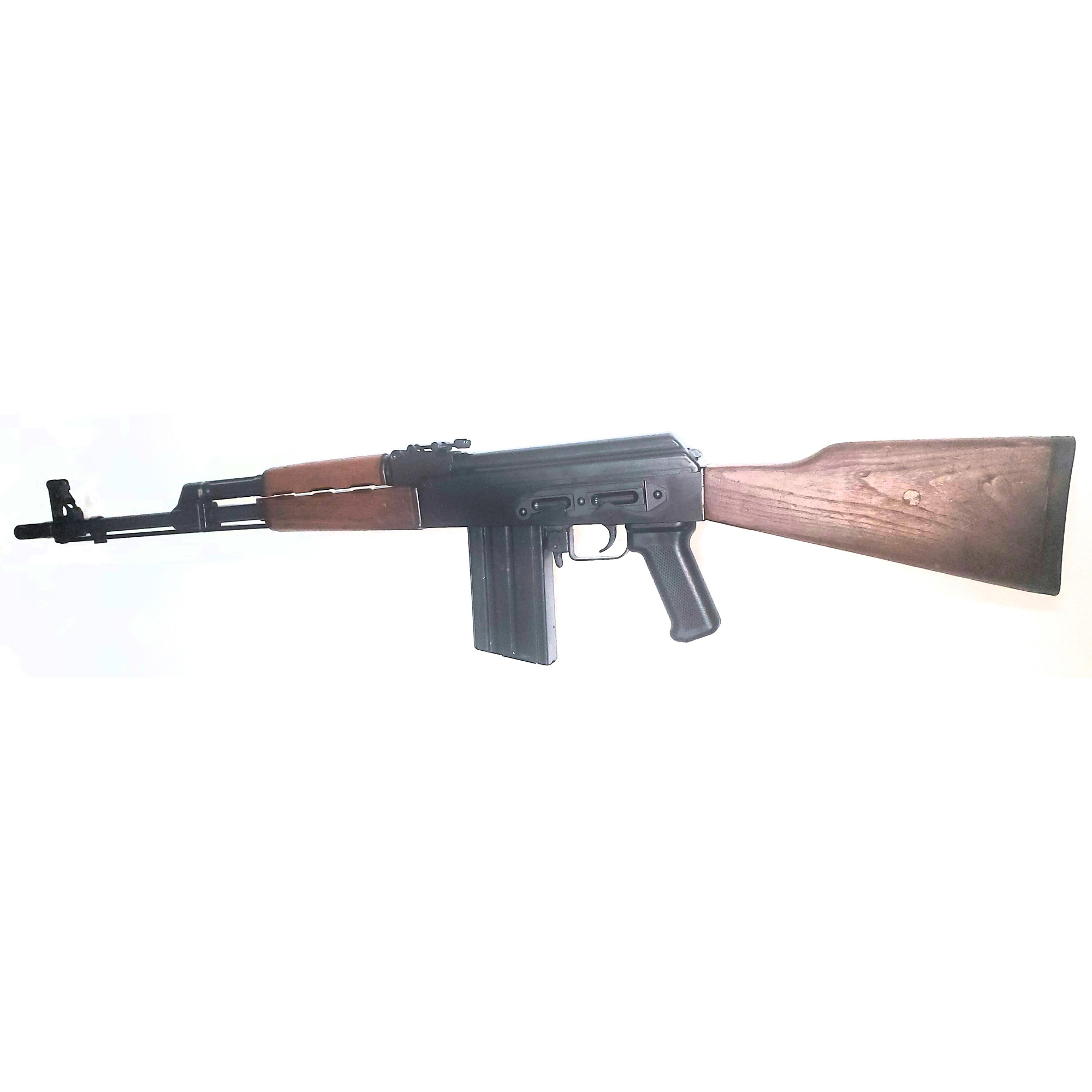 Riley Defense AK308-C, Semi-automatic, AK, 308 Winchester, 19.5 Barrel, Milled Receiver, Matte Finish, Black, Wood Furniture, Adjustable Sights, 10 Rounds, 1 Magazine RAK308
