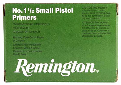 REMINGTON PRIMERS SMALL PISTOL 5000 PACK CASE
