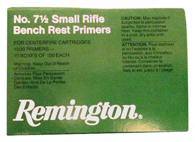 REMINGTON PRIMERS SMALL RIFLE BENCHREST 5000 PACK CASE