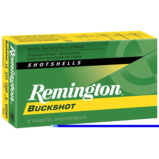 REMINGTON BUCKSHOT 12GA 3 000 BUCK 10 PELLETS 5RD 50BX/CS