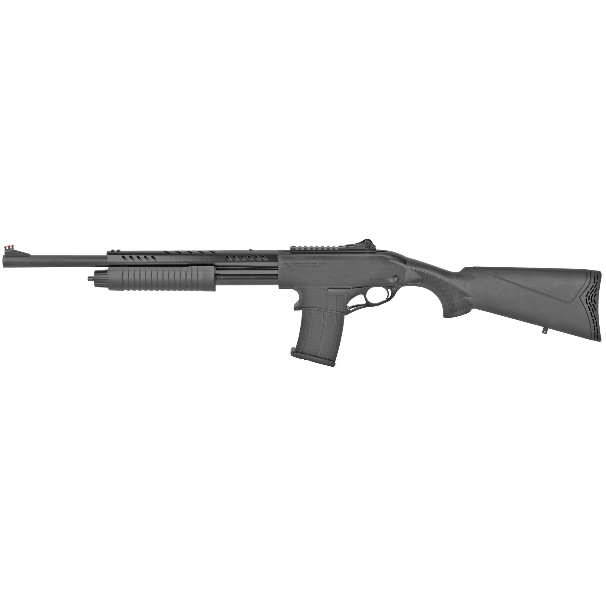 Armscor VRPA40, Pump Action Shotgun, 12 Gauge, 3 Chamber, 20 Barrel, Matte Finish, Black, Polymer Stock, 5 Rounds, 1 Magazine VRPA40