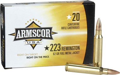 ARMSCOR 223 REM 62GR FMJ 20RD 50BX/CS
