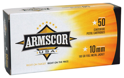 ARMSCOR 10MM 180GR FMJ 50RD 20BX/CS MADE IN USA
