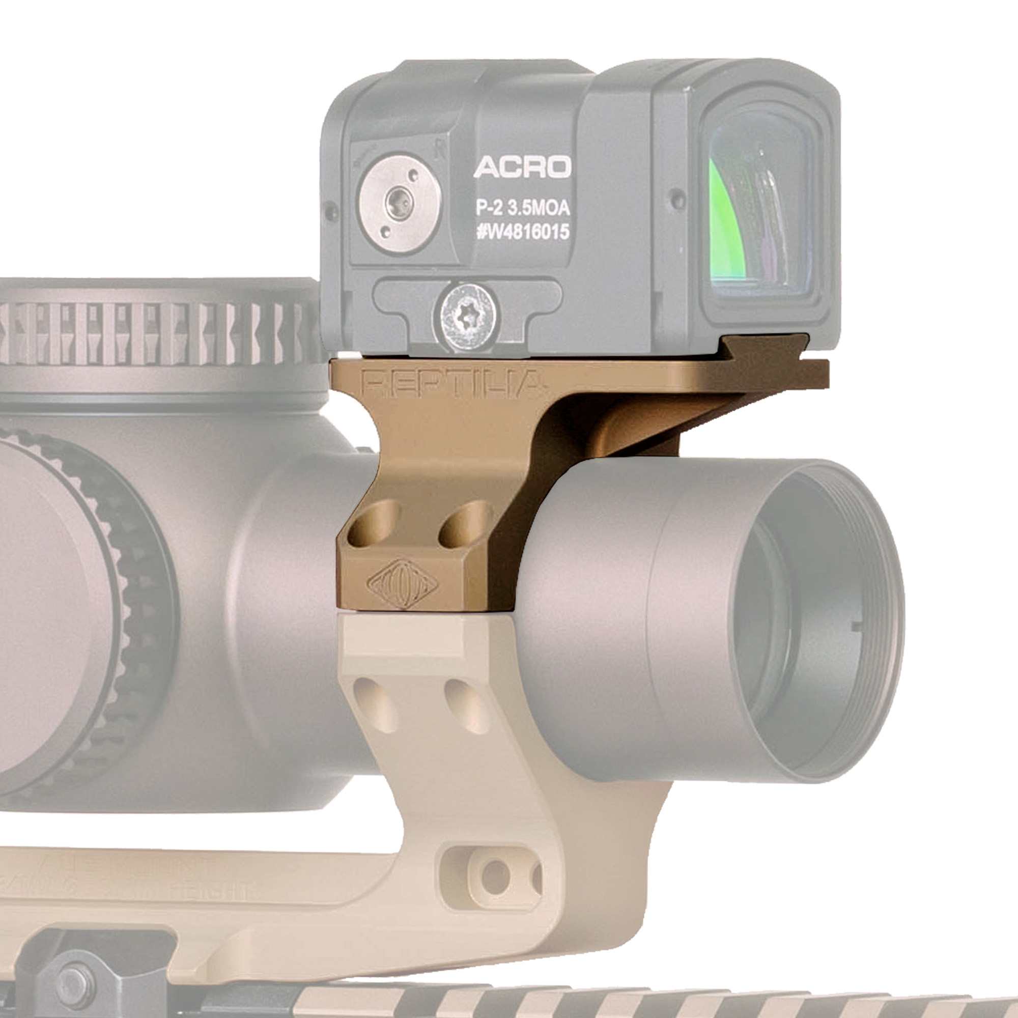 Reptilia ROF-90, Mount, Fits Aimpoint ACRO, 34mm, Anodized Finish, Flat Dark Earth 100-184