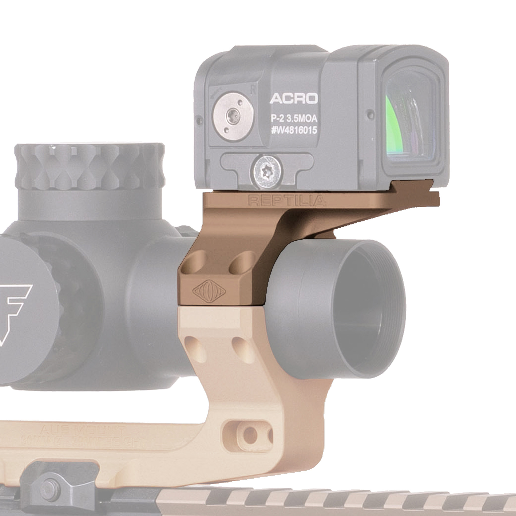 Reptilia ROF-90, Mount, Fits Aimpoint ACRO, 30mm, Anodized Finish, Flat Dark Earth 100-196