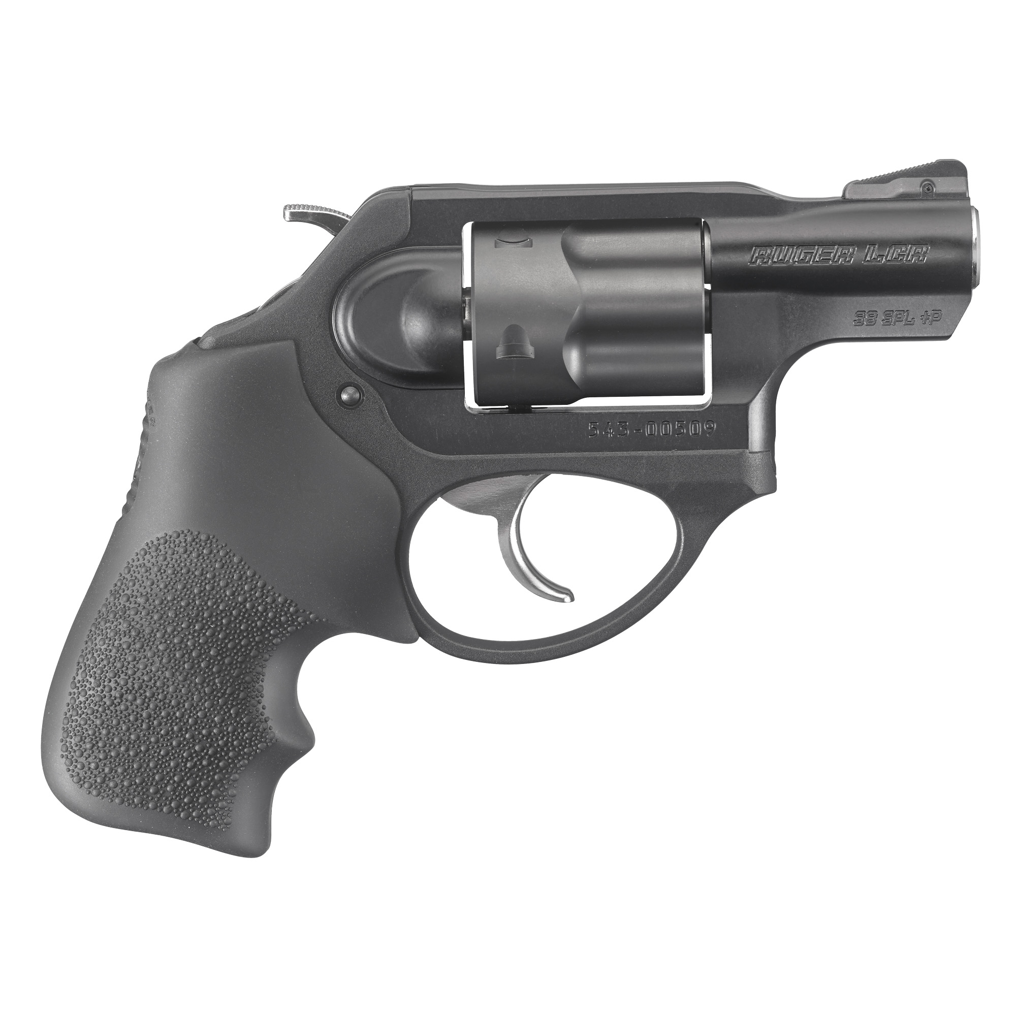 Ruger LCRx, Double Action, Revolver, Small Frame, 38 Special +P, 1.875 Barrel, Stainless Steel Barrel, Aluminum Frame and Stainless Steel Cylinder, Matte Finish, Black, Hogue Tamer Monogrip, U-Notch Integral Rear & Ramp Front Sight, 5 Rounds 05430