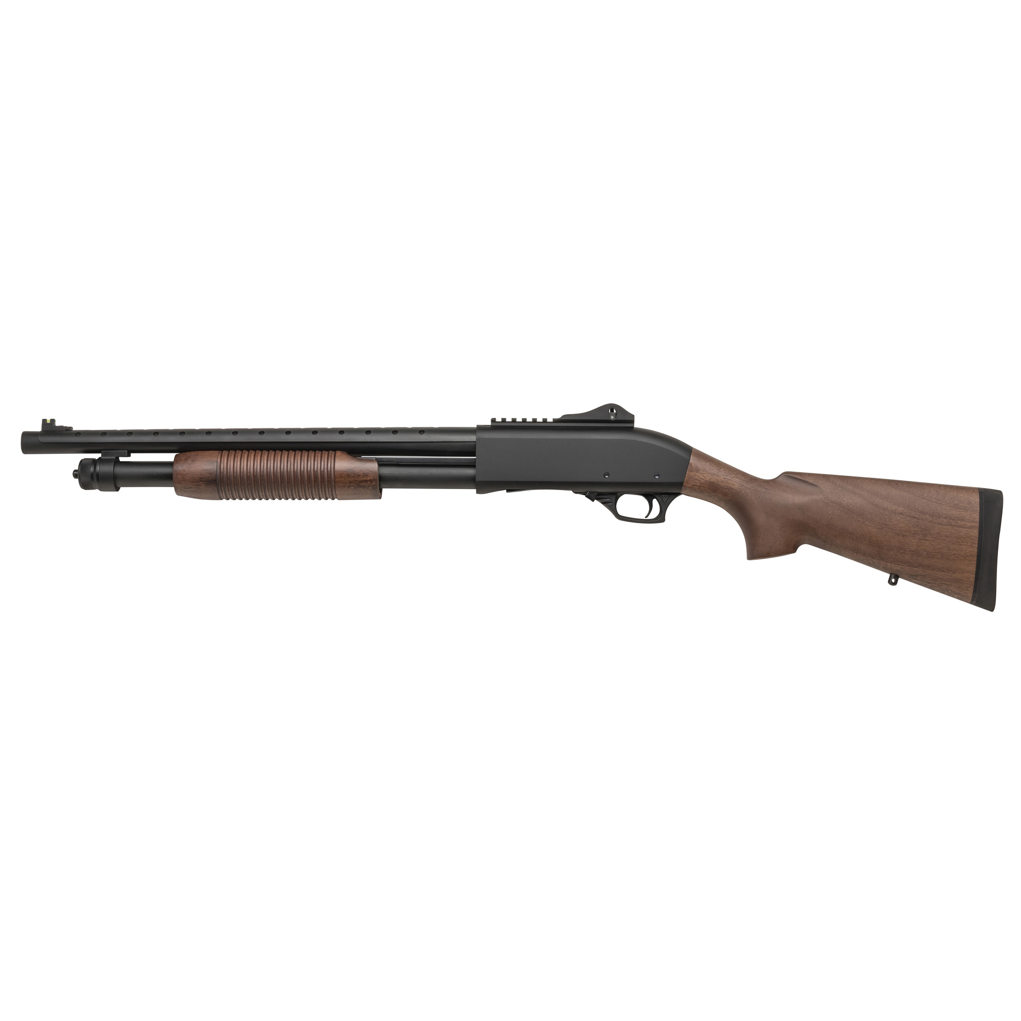 Tokarev Shotguns TX3 12HD A1, Pump-action Shotgun, 12 Gauge, 3 Chamber, 18.5 Barrel, Turkish Walnut Wood Stock and Forearm, Black Chrome Finish, Black, Ghost Ring Rear and Blade Front Sights, 4 Rounds, Includes Benelli/Mobil Pattern Chokes 1/3/5 2100