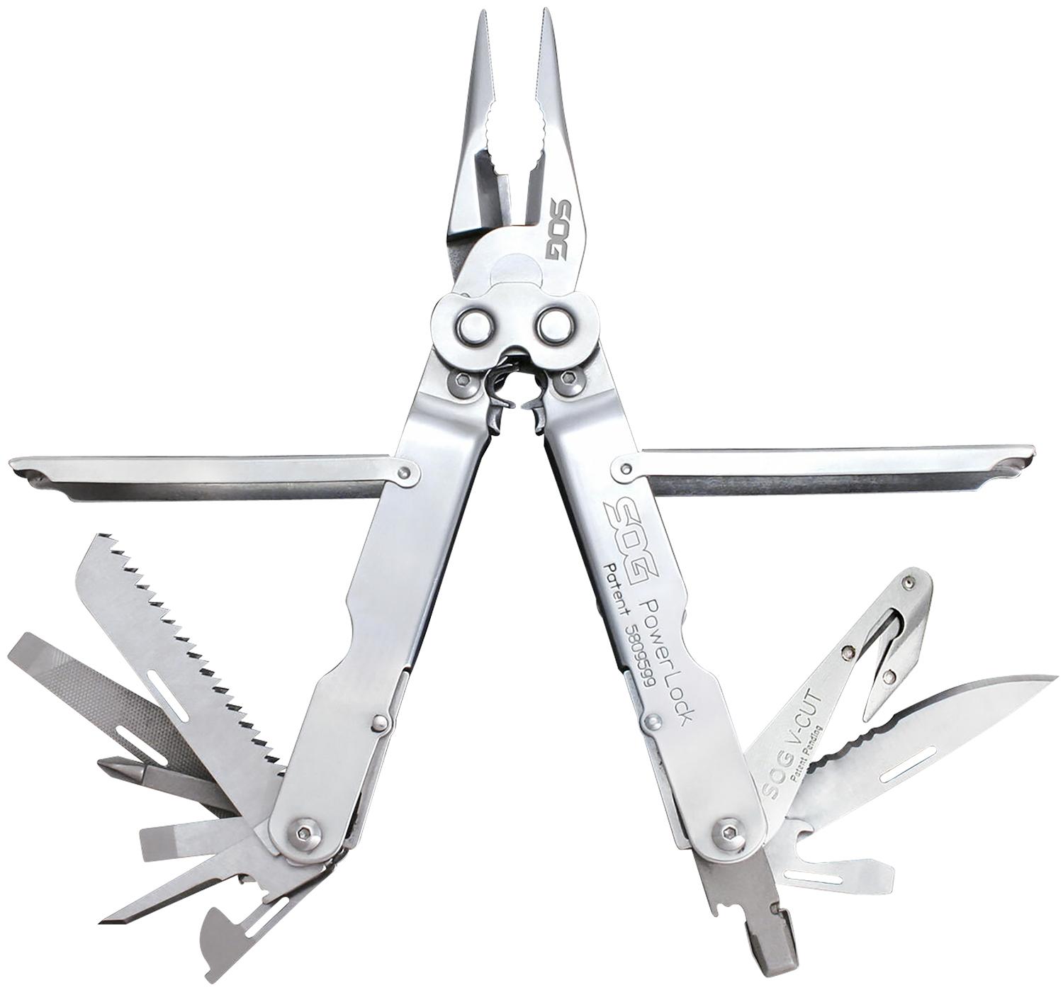 S.O.G SOG-S62N-CP PowerLock V-Cutter Polished 420 Stainless Steel