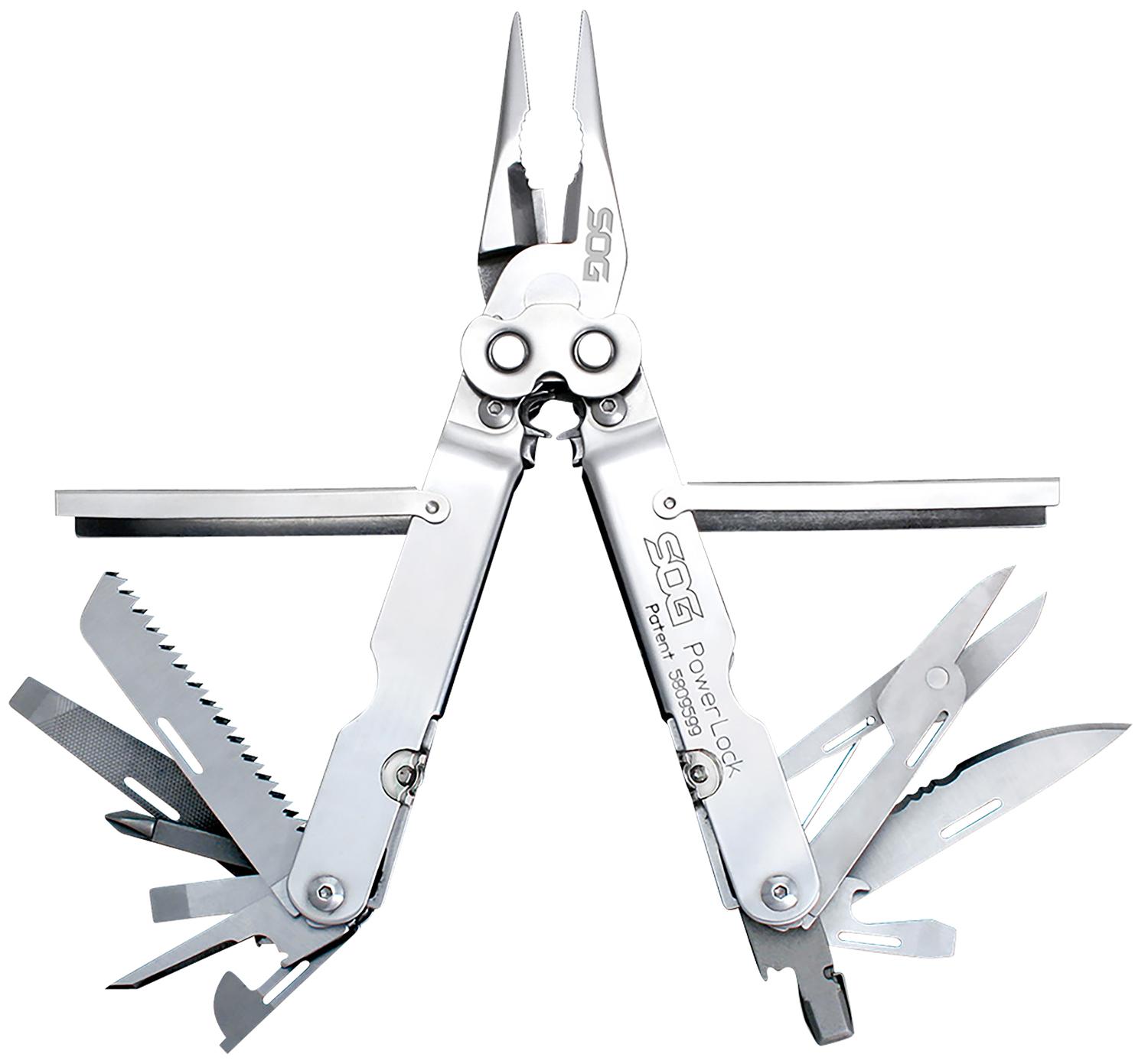 S.O.G SOG-S60N-CP PowerLock  Polished 420 Stainless Steel 7 Long