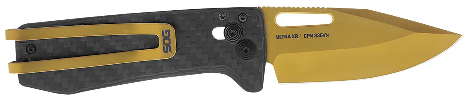 S.O.G SOG-12-63-02 Ultra XR  2.80 Folding Clip Point Plain Gold T