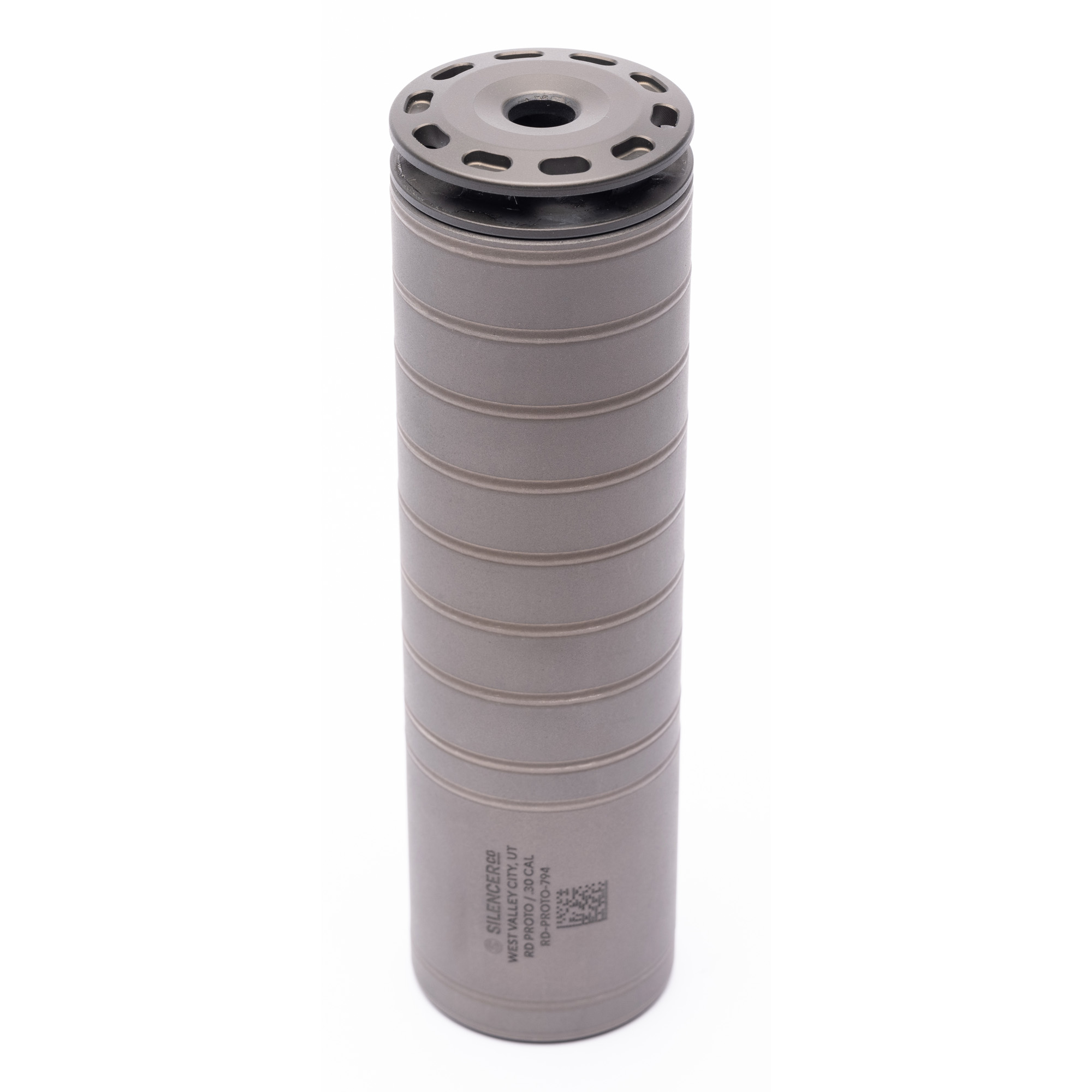 SilencerCo Scythe, Rifle Suppressor, 30 Caliber, Anodized Finish, Gray, Titanium Construction, 6.2oz SU5328