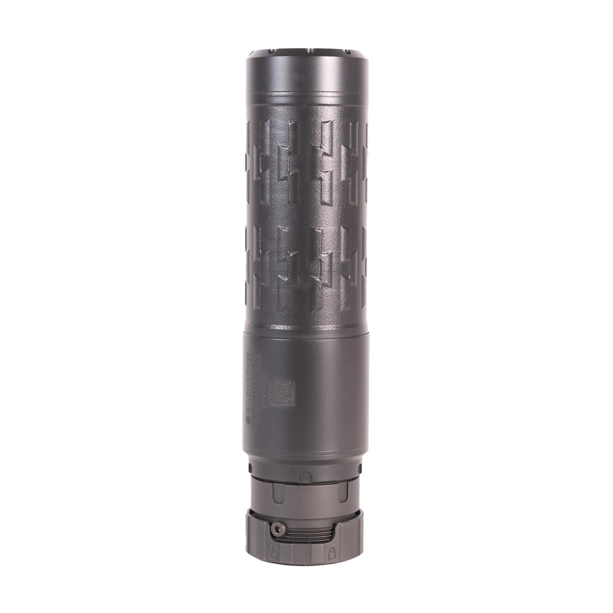 SilencerCo Velos Rifle Suppressor, 5.56MM/300WIN, 6.4 Long, 174 SS and Inconel 625 Construction, Matte Finish, Black, Includes Internal Charlie Flash Hider Front Cap, Charlie ASR Mount, ASR Muzzle Device, Spanner Wrench, and a Charlie Tool SU5419