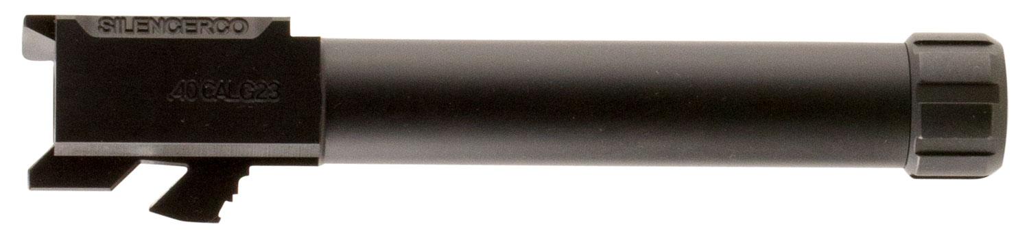 SilencerCo AC1757 Threaded Barrel  4.50 40 S&W, Black Nitride Sta