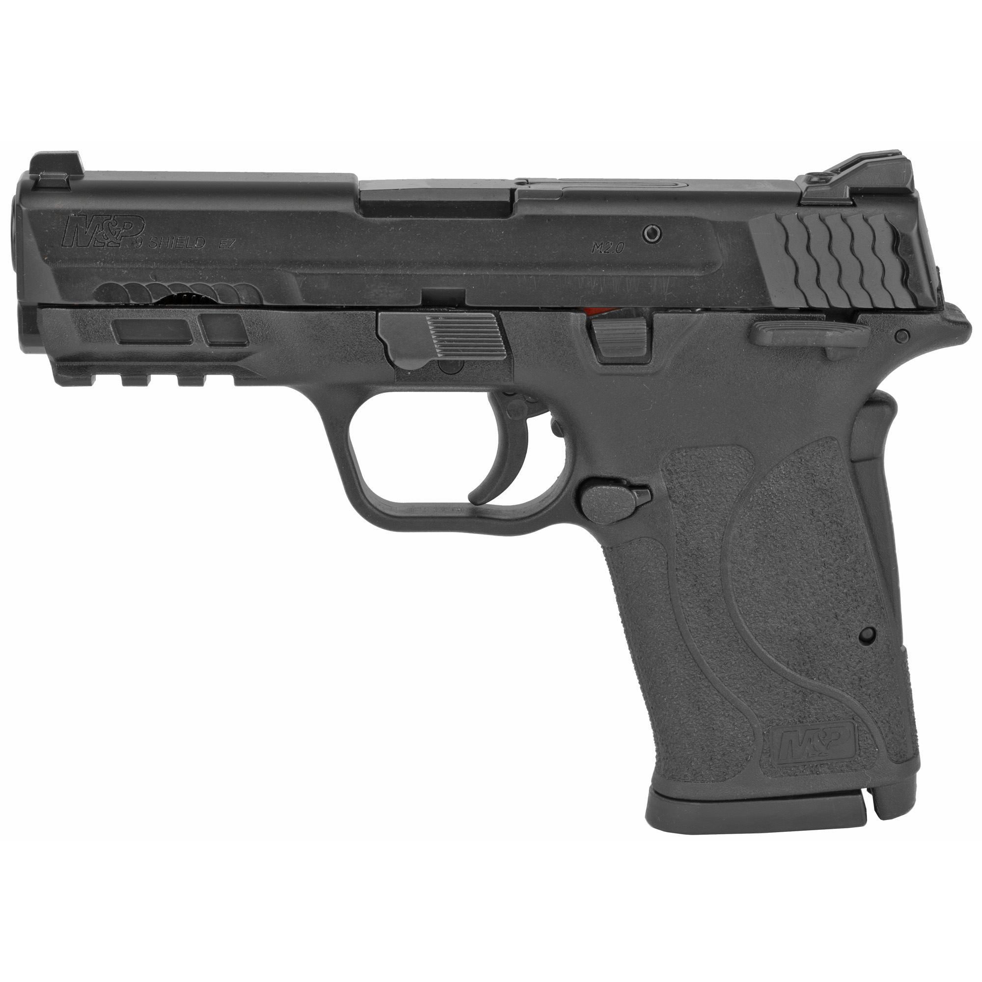 Smith & Wesson M&P9 SHIELD EZ M2.0, Internal Hammer Fired, Semi-automatic, Polymer Frame Pistol, Micro-Compact, 9MM, 3.68 Barrel, Armornite Finish, Black, 3-Dot Sights, Manual Thumb Safety, 8 Rounds, 2 Magazines 12436