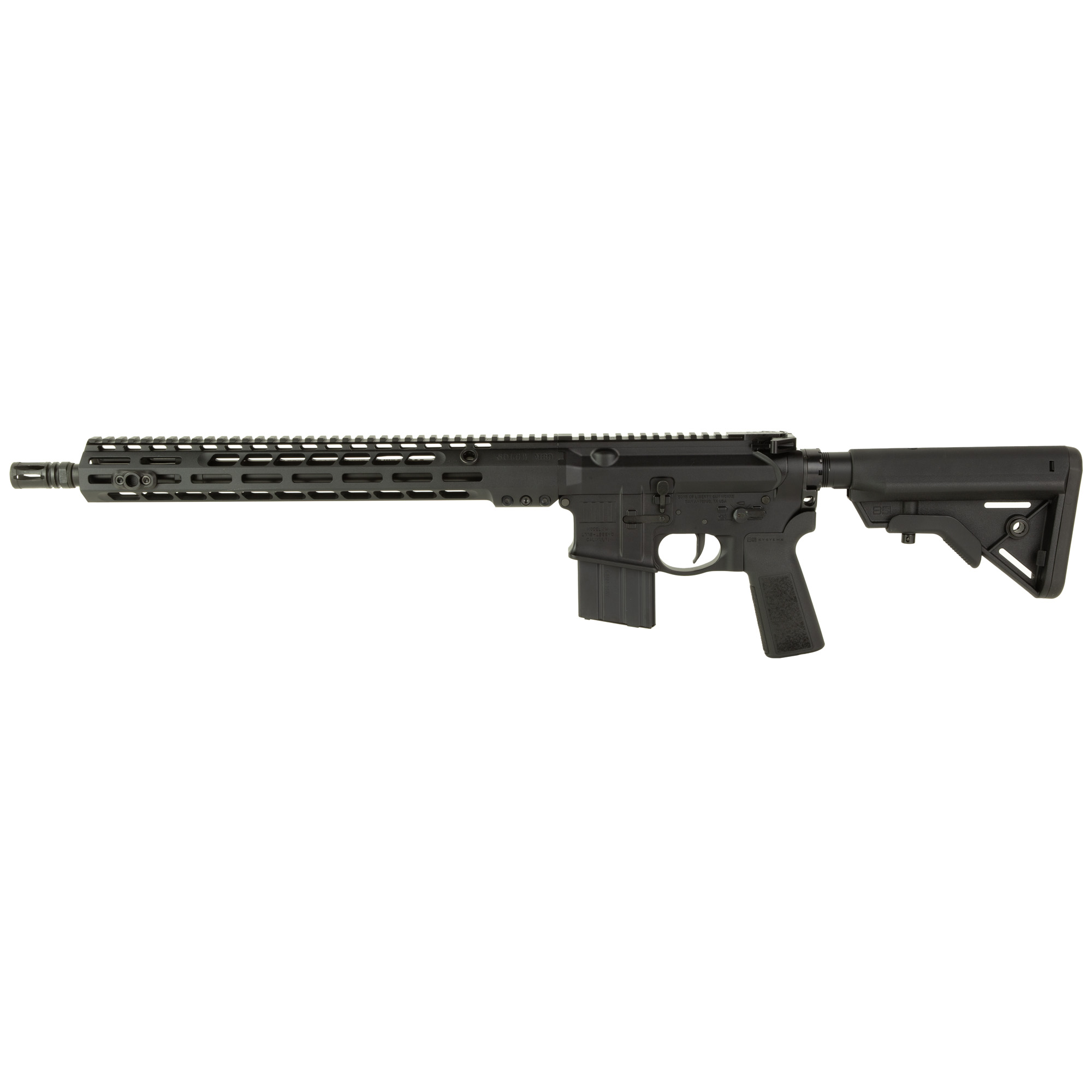 Sons of Liberty Gun Works Broadsword, L89, Semi-automatic Rifle, AR, 6mm Max, 16 Barrel, Anodized Finish, Black, B5 Systems Grip, B5 Bravo Stock, Free Float M-LOK Handguard, 20 Rounds, 2 Magazines, Includes Soft Case BROADSWORD-89-6MAX-16