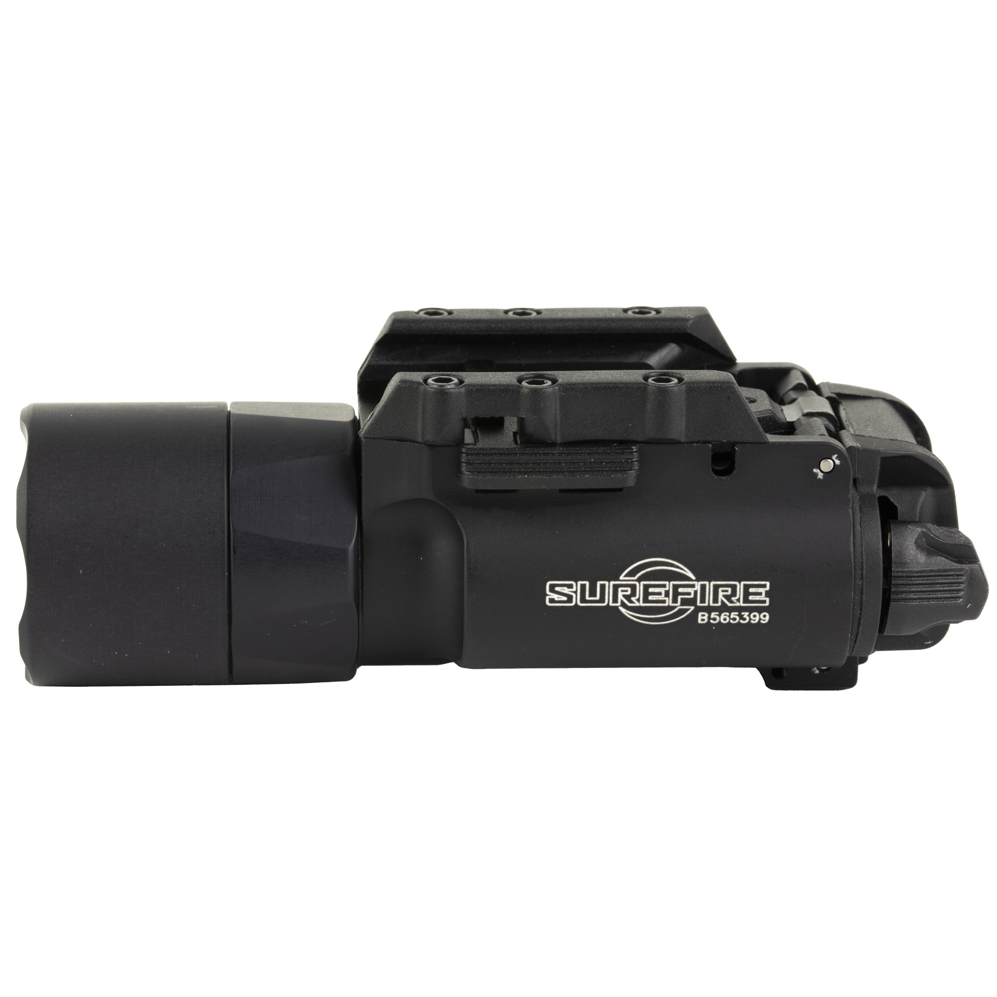 Surefire X300 Turbo, Weaponlight, White LED, 650 Lumens, Fits Picatinny and Universal, 66,000 Candela, Lever Latch Attachment, For Pistols, Matte Finish, Black, 2x CR123 Batteries Included X300T-A