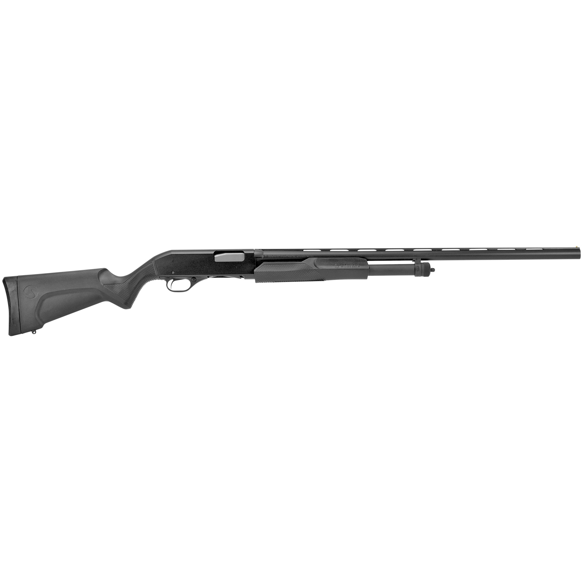 Stevens 320 Field Grade Combo, Pump, 12 Gauge, 3 Chamber, 18.5 Security Barrel and 28 Vent Rib Barrel, Black Color, Black Polymer Stock, Right Hand, Modified Choke, 5 Round, Bead Sight 19490
