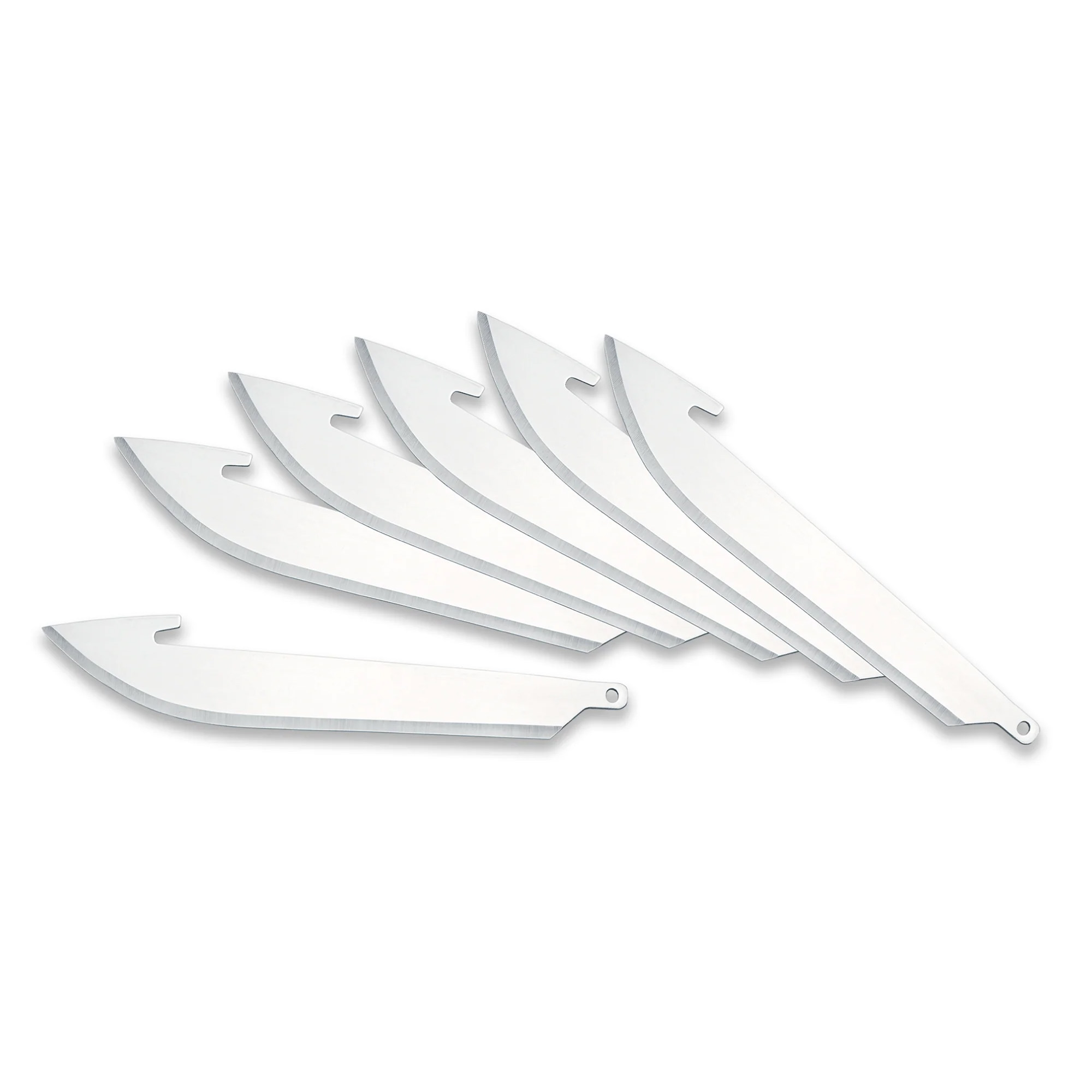 Outdoor Edge Edge Drop-Point Blades, Plain Edge, 3 Blades, 420J2 Stainless Steel, 6 Pack RR30-6